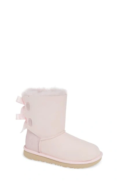 Ugg Girls' Bailey Bow Ii Shearling Boots - Walker, Toddler In Light Pink