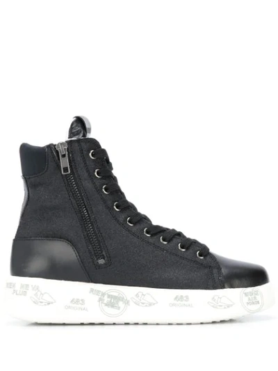 Premiata Edith High-top Sneakers In Black