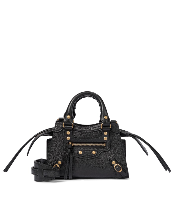 Balenciaga Neo Classic Mini Leather Handbag In Black | ModeSens