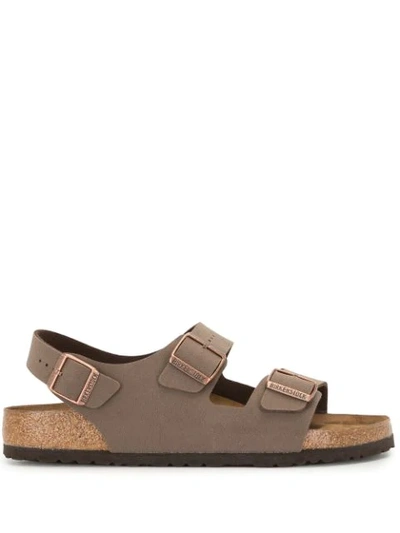 Birkenstock Milano Buckled Sandals In Brown