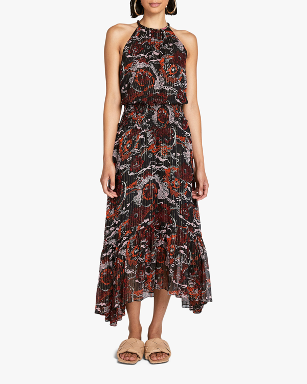 bardot silk dress