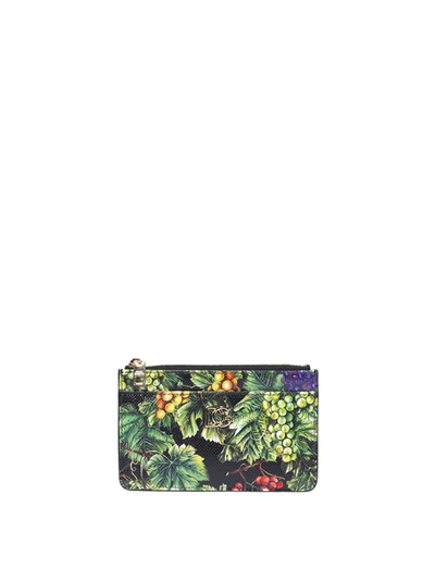 Dolce & Gabbana Printed Wallet In Multicolor In Multicolour