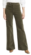 Askk Ny 70s Wide Leg Courduroy Pants In Army