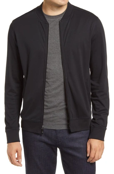 Robert Barakett Georgia Baseball Collar Track Jacket In Black