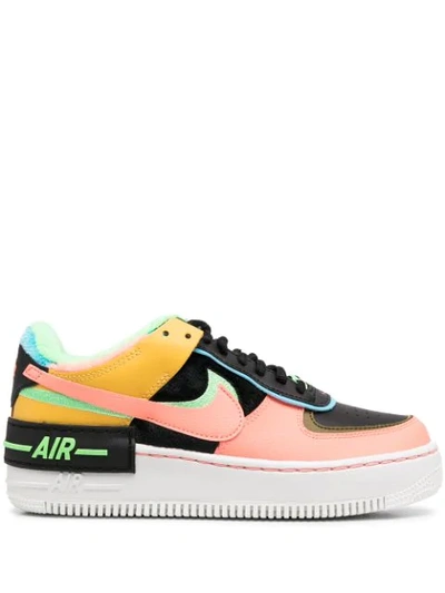 Nike Air Force 1 Shadow Se Sneakers In Solar Flare/ Atomic Pink/ Blue