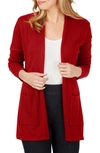 Foxcroft Bethanie Open Front Cardigan In Simply Red