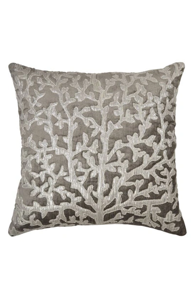 Michael Aram Tree Of Life Appliqued Velvet Decorative Pillow, 20 X 20 In Gray