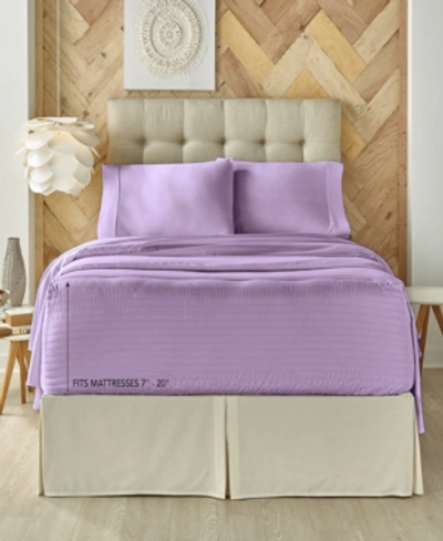 J Queen New York Royal Fit 300 Thread Count 100% Cotton 4-pc. Sheet Set, Full In Lilac