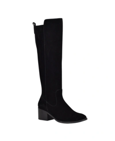 Marc Fisher Women's Rela Wide Calf Riding Boots Women's Shoes In Black