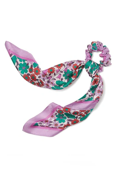 Kate Spade Floral Medley Hair Tie & Bandana Set In Chalk Pink