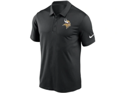 Nike Men's Minnesota Vikings Team Logo Franchise Polo In Black