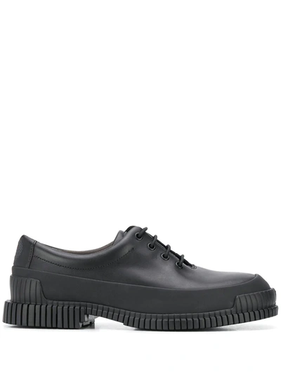 Camper Ridged Sole Lace-up Shoes In Black