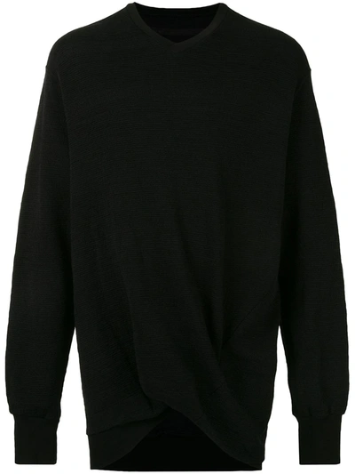 Julius Jacquard Rib-trimmed Jumper In Black