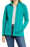 Tommy Bahama New Aruba Zip Front Stretch Cotton Jacket In Ebb Tide Teal