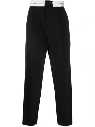 Ambush High-waist Straight-leg Trousers In Black