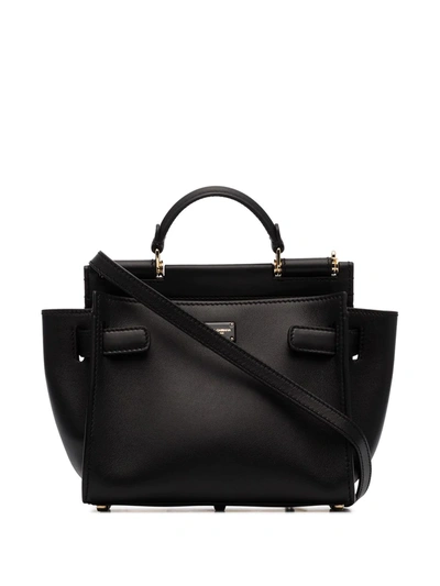Dolce & Gabbana Small Sicily 62 Shoulder Bag In Black