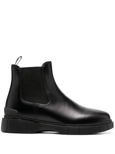Car Shoe Chunky Sole Ankle Boots In Black