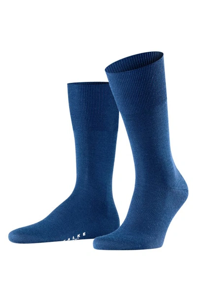 Falke Airport Wool-blend Socks In Royal Blue