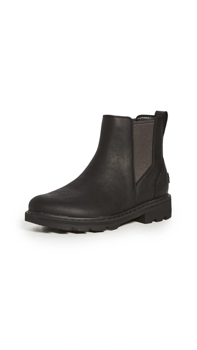 Sorel Lennox Waterproof Leather Chelsea Boot In Black Black