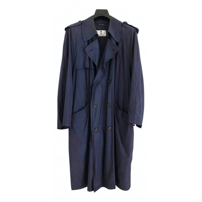Pre-owned Valentino Trenchcoat In Blue