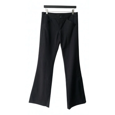 Pre-owned Marc Jacobs Wool Large Trousers In Navy