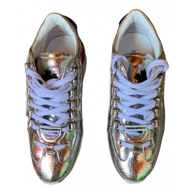Pre-owned Dsquared2 Silver Leather Trainers