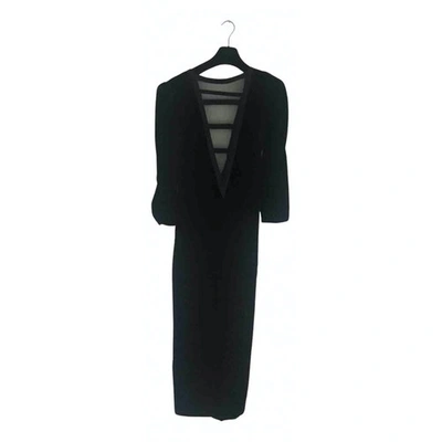 Pre-owned Courrèges Velvet Maxi Dress In Black