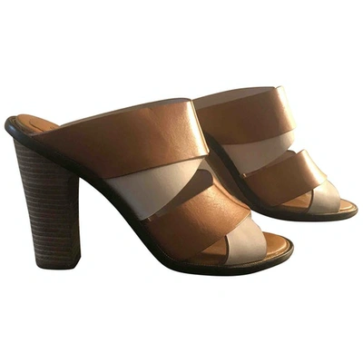 Pre-owned See By Chloé Leather Mules In Camel
