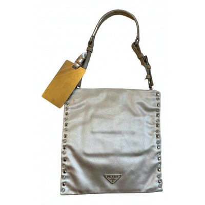 Pre-owned Prada Silk Handbag In Beige