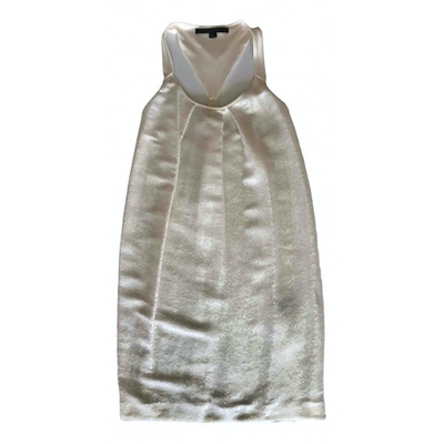 Pre-owned Rachel Roy Glitter Mini Dress In Ecru