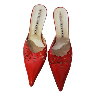 Pre-owned Fratelli Rossetti Leather Heels In Red