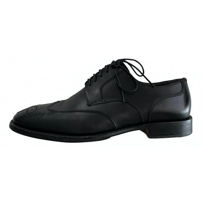 Pre-owned Bally Leather Lace Ups In Black