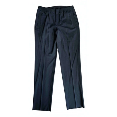 Pre-owned Emporio Armani Black Wool Trousers