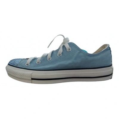 Pre-owned Converse Blue Cloth Flats