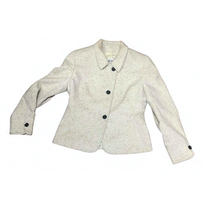 Pre-owned Cerruti 1881 Wool Short Waistcoat In White