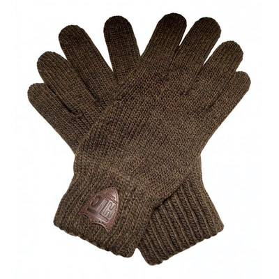Pre-owned Htc Wool Gloves In Brown