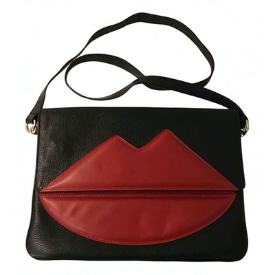 Pre-owned Sara Battaglia Leather Crossbody Bag In Black
