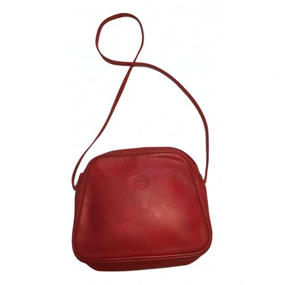 Pre-owned Longchamp Leather Crossbody Bag In Red