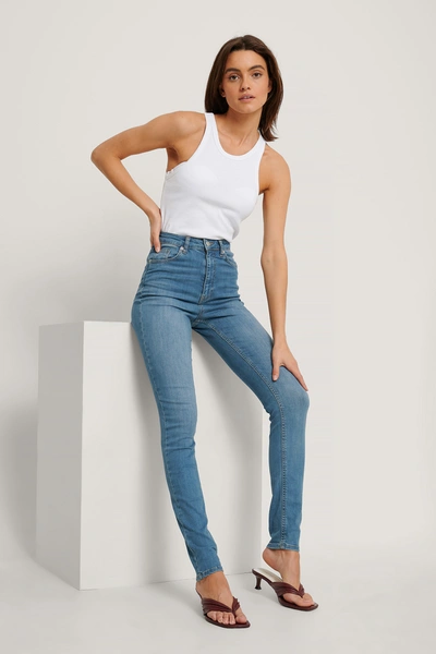Na-kd Reborn Organic Skinny High Waist Jeans Tall Blue