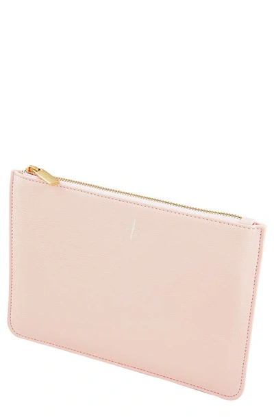 Cathy's Concepts Personalized Vegan Leather Pouch In Blush Pink A