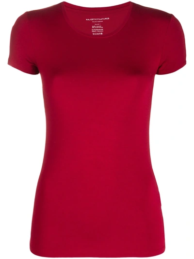 Majestic Crew-neck T-shirt In Red