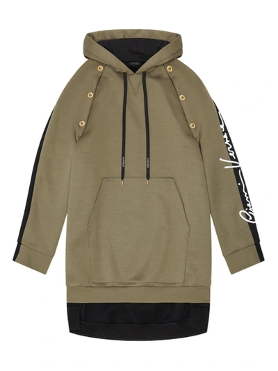 Versace Khaki Green And Black Hoodie