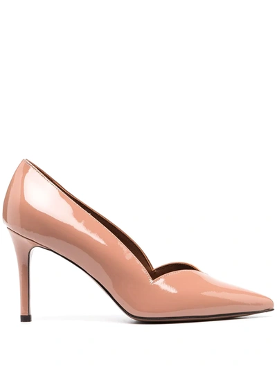 L'autre Chose Pointed Patent-leather Pumps In Neutrals