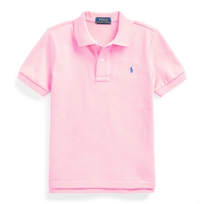 Polo Ralph Lauren Kids' Cotton Mesh Polo Shirt In Carmel Pink