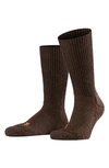 Falke Walkie Ergo Crew Socks In Dark Brown