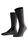 Falke Lhasa Wool & Cashmere Dress Socks In Anthracite - 3080