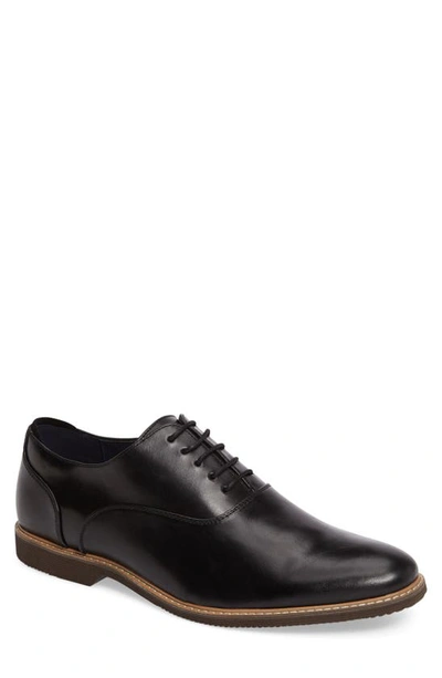 Steve Madden Nunan Plain Toe Oxford In Black Leather