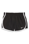 Nike Kids' 'tempo' Dri-fit Athletic Shorts In Black-white