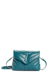Saint Laurent Toy Loulou Quilted Leather Crossbody Bag In Petrol Green
