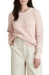Alex Mill Garment Dyed Pocket Sweatshirt In Misty Rose